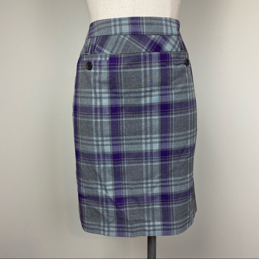 Vintage Tracy Evans Plaid Pencil Skirt